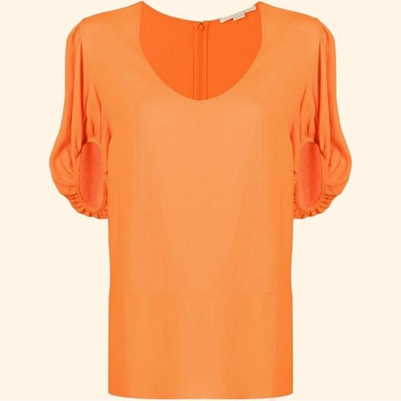 STELLA MCCARTNEY Puff Sleeve Blouse Top short sleeve - Picture 7 of 10